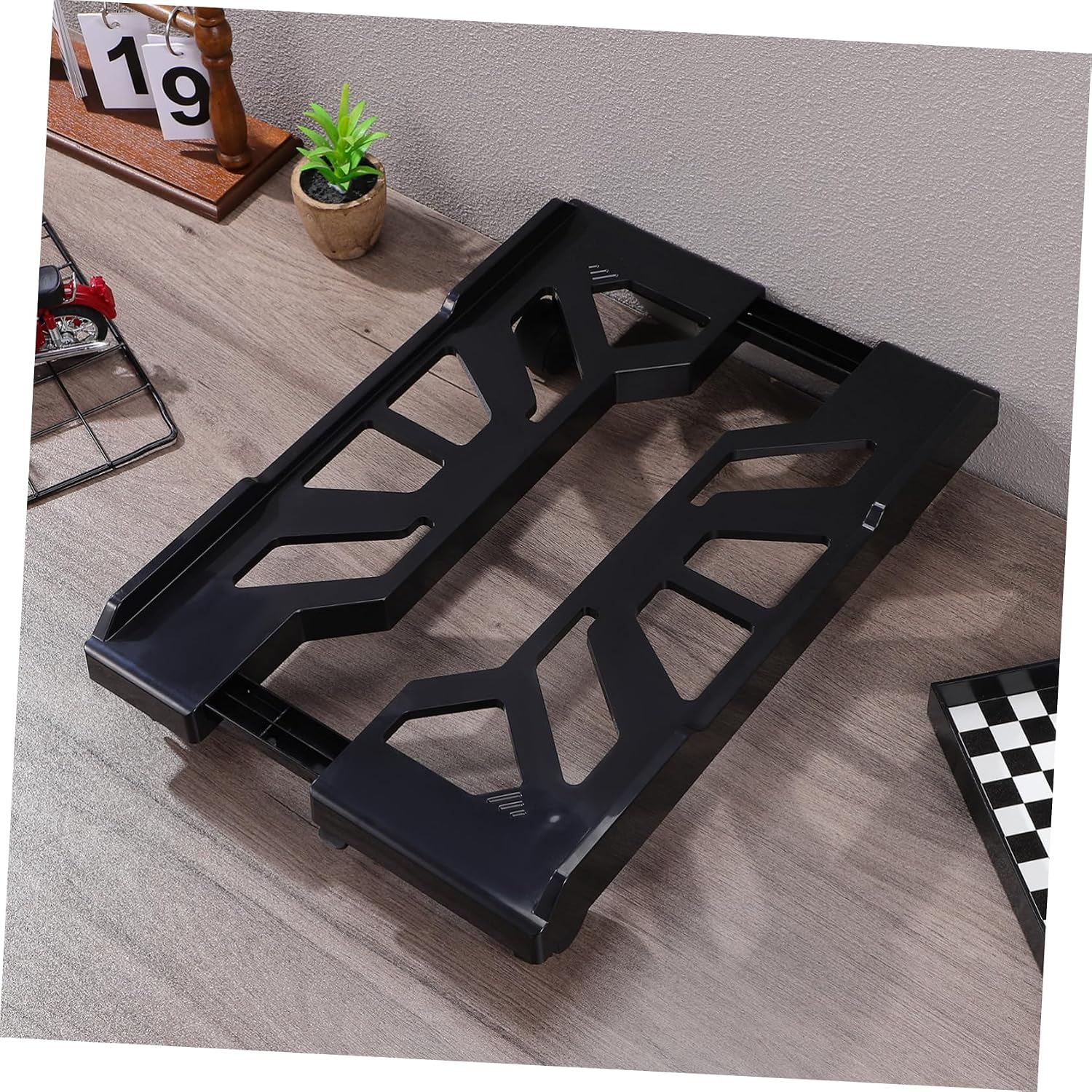 Angoily Adjustable Computer Tower Stand Wheels Multifunctional CPU Holder for Home Office and School Use Telescopic Design for Easy Cleaning and Organization