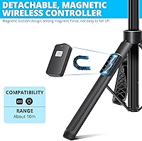 Vista 4 de BZE Trípode extensible para selfie de 62 pulgadas con control remoto inalámbrico y soporte para teléfono, soporte portátil de aleación de aluminio 3