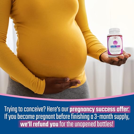 Fertility Supplements for Women - Natural Fertility Pills Conception Aid, Regulate Hormones and Cycle, Balance Ovulation/Vitex, Folic Acid, Antioxidants 90 Veggie Caps, 30 Day Supply