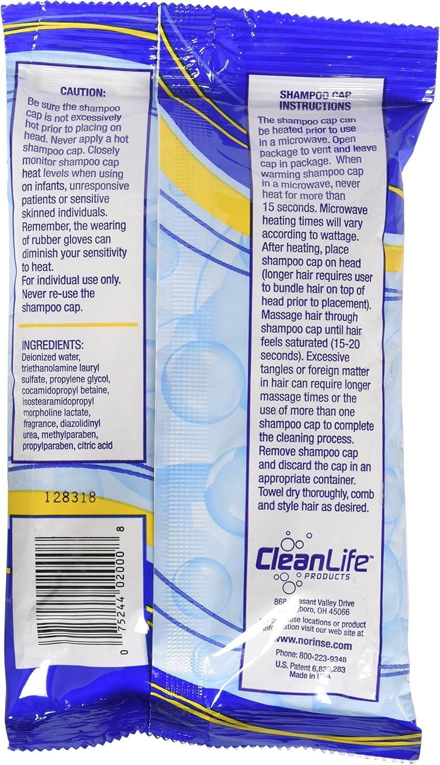 No Rinse Shampoo Cap,Cleanlife Products,2000