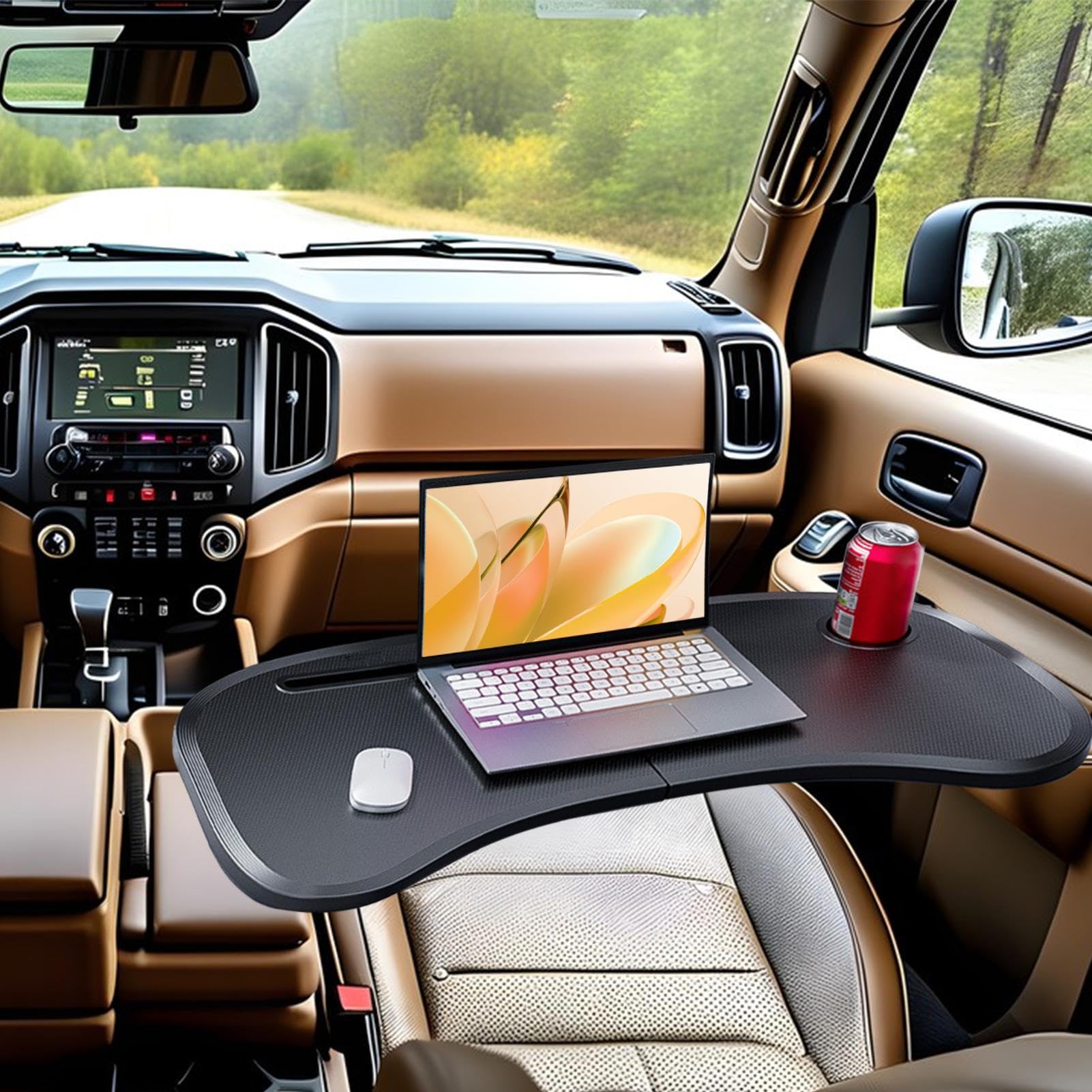 Vassoio Cibo Auto organizzatore per console auto prestazioni | Tavolo Pieghevole Portatile Auto Forniture Interne Per Viaggio Casa Viaggi Camion Camper Cena Bevande