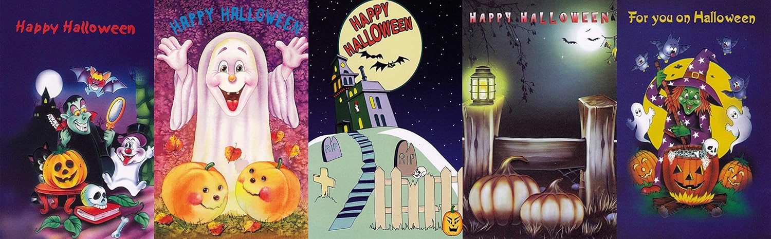 Halloween Greeting Cards Assorted - 120 Pack