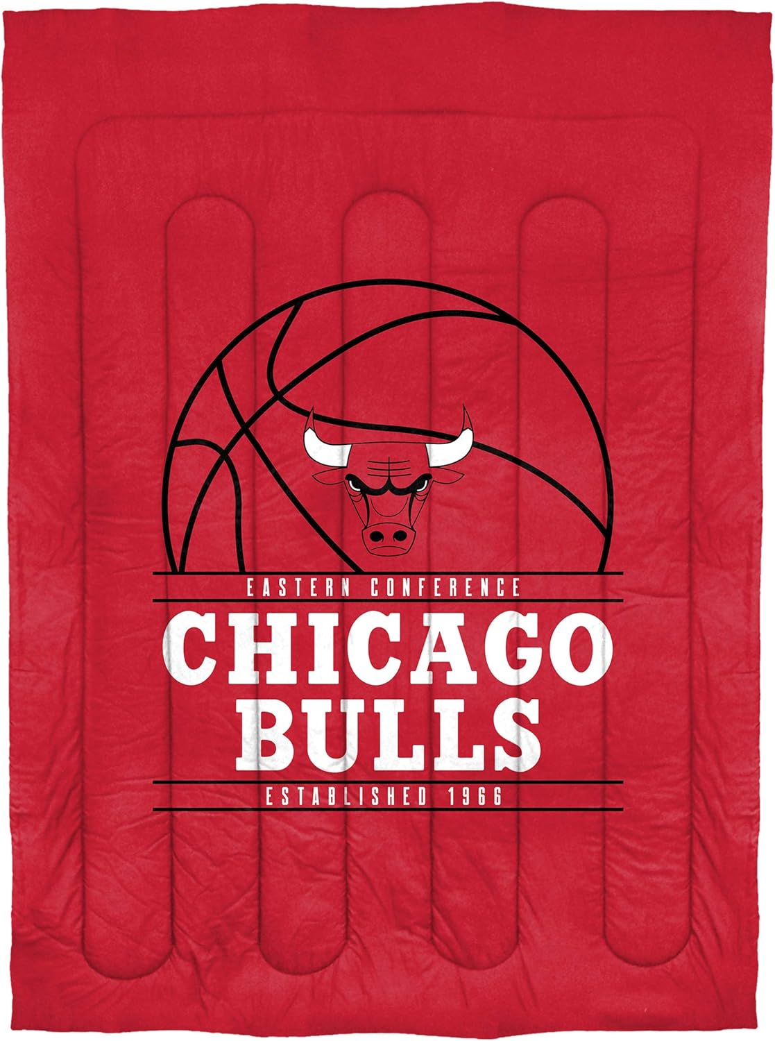 Northwest NBA Chicago Bulls Unisex-Adult Comforter and Sham Set, Twin, Reverse Slam