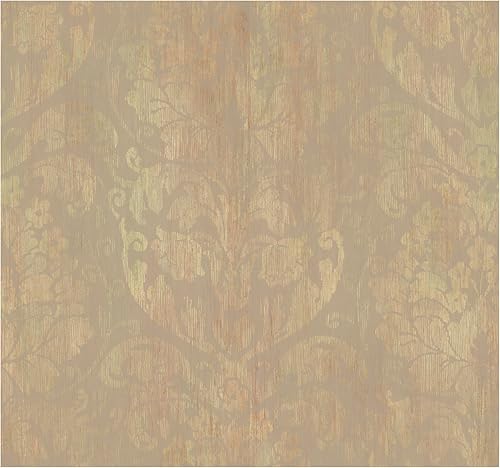RoomMates York Wallcoverings DC1328SMP - Muestra de papel tapiz de damasco iridiscente Stria Damasco, 8 x 10 pulgadas