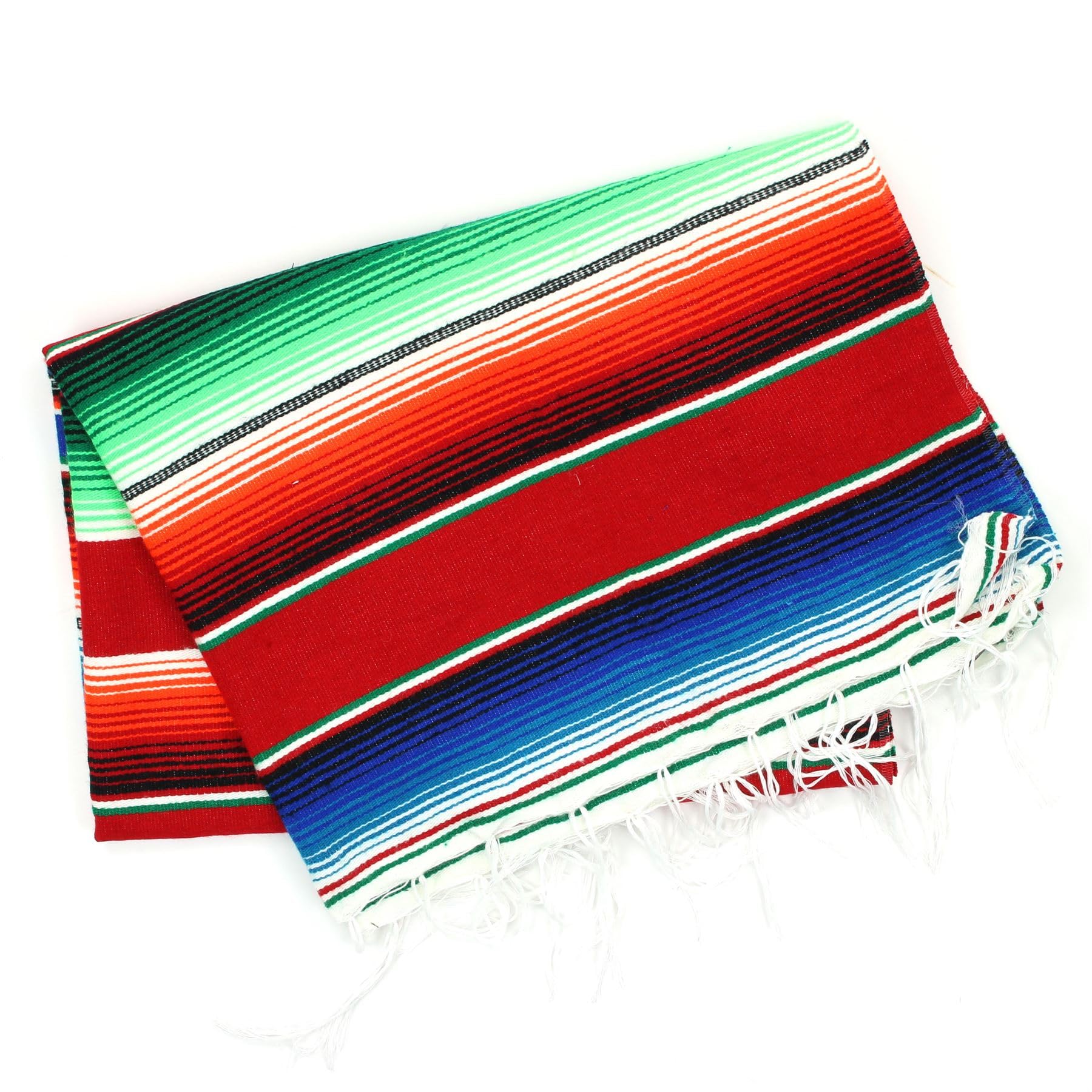 Loudelephant Unisex Red Handwoven Mexican Serape Small 192Cm X 88Cm