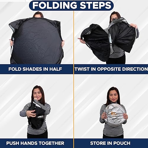 Vista 7 de EcoNour Parasol para parabrisas delantero para Jeep Wrangler, Gladiator, Rubicon, XS (60 x 21 pulgadas)