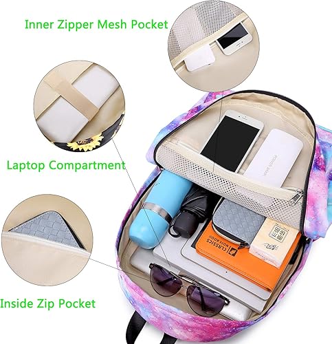 Miniatura 5 de Abshoo Mochila ligera y resistente al agua para niñas adolescentes mochila escolar con lonchera