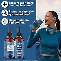 Vista 2 de NEW AGE - Gotas de zinc líquido para todas las edades – Sulfato de zinc para apoyo inmunológico, vegano, sin OMG y sin gluten, suministro para 30