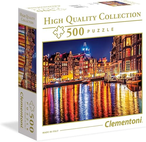 Clementoni 35037 -HQ Collection-Ámsterdam-500 piezas, multicolor