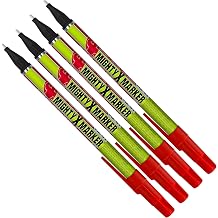 PM-02 Industrial Paint Marker - Xylene Free Permanent Paint Pens for Metal, Glass & Non-Porous Surfaces - Extra Fine - Quick Dry, High Opacity - 4 Pack Red