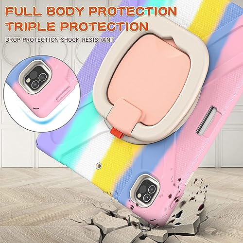 Vista 240 de Funda para iPad (A16) de 11 pulgadas 2025, Aslo para iPad 10 de 10.9 pulgadas 2022, funda resistente a prueba de golpes, soporte giratorio, soporte