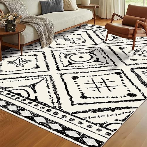 Miniatura 47 de Alfombras lavables de 5 x 7 pies para sala de estar, alfombras para dormitorio, alfombras grandes, alfombras de lana sintética ultra suave, alfombra