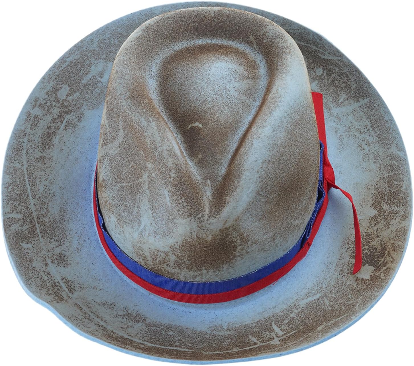 Distressed Hat for Men Women with Woven Belt Wool Cosplay Costume Blues Top Caps Stage Vintage Wool Fedoras