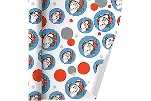 Whimsical White Elephant in Red Present Gift Box Christmas Wrapping Paper