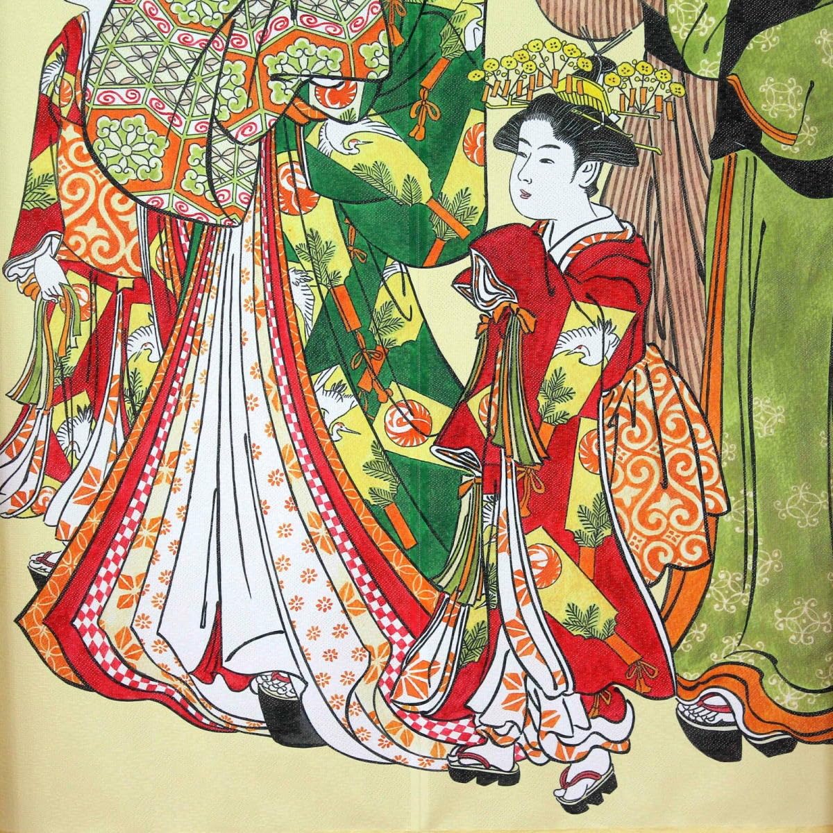 Amazon｜浮世絵のれん85センチ×150センチ-naru (花魁道中14587 