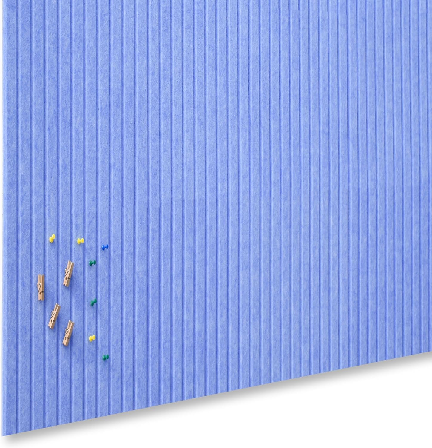 YOUDEFUL Large Cork Board Alternative-12 Pcs Self-Adhesive Felt Bulletin Board Tiles, Felt Pin Board Cork Board Tiles for Home Office Wall Decor, Tack Board 47"x35" (Light Blue