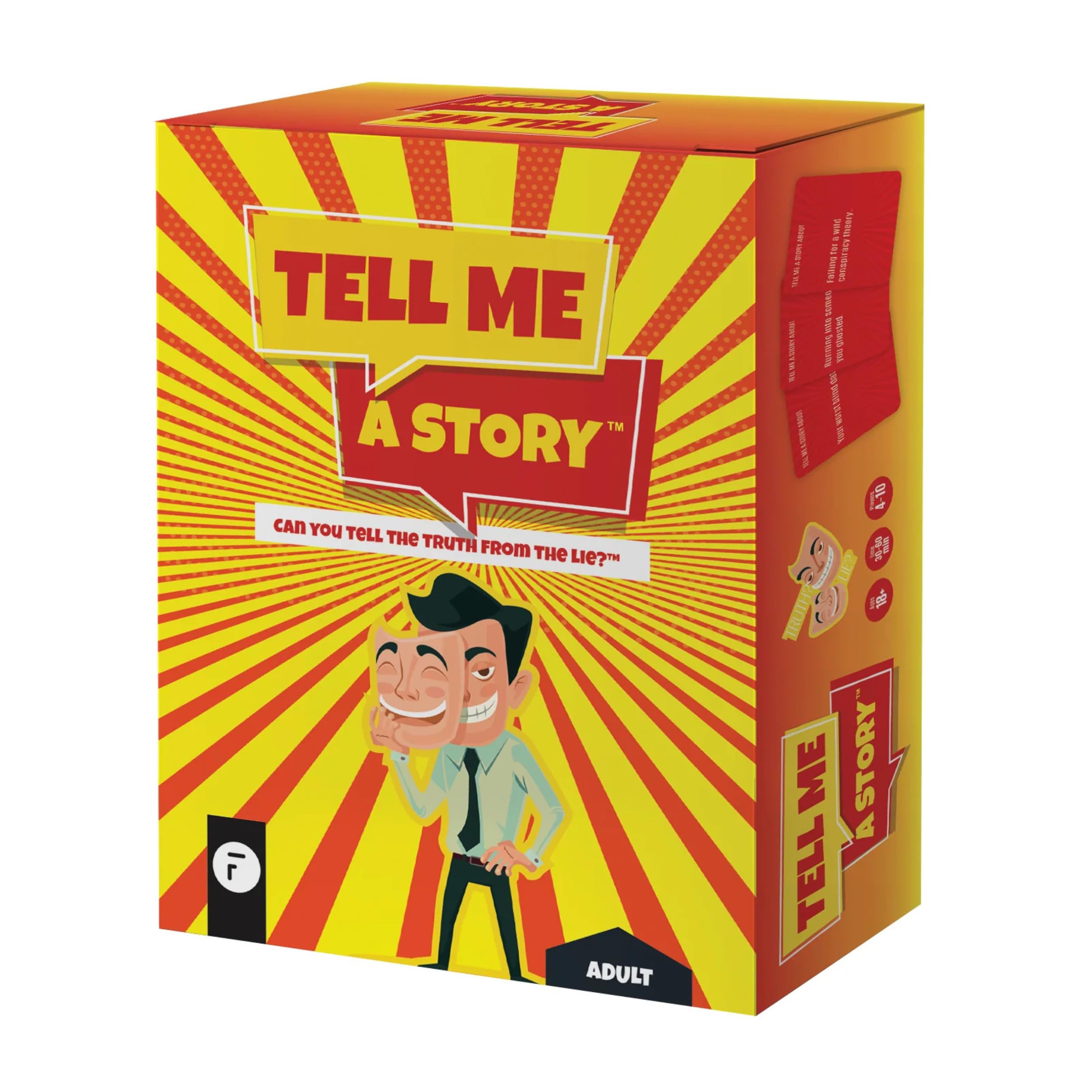 FITZ Tell Me A Story Party Game for Adults - Hilarious Improv Story-Telling Has You Guessing Truth from Lies - Creative Gameplay for Groups and Game Nights, for 3-10 Players, Ages 17 Years +