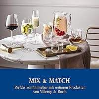 Vista 6 de Villeroy & Boch Rose Garden - Copa de vino tinto, juego de 4, 6.75 onzas, cristal de cristal, transparente