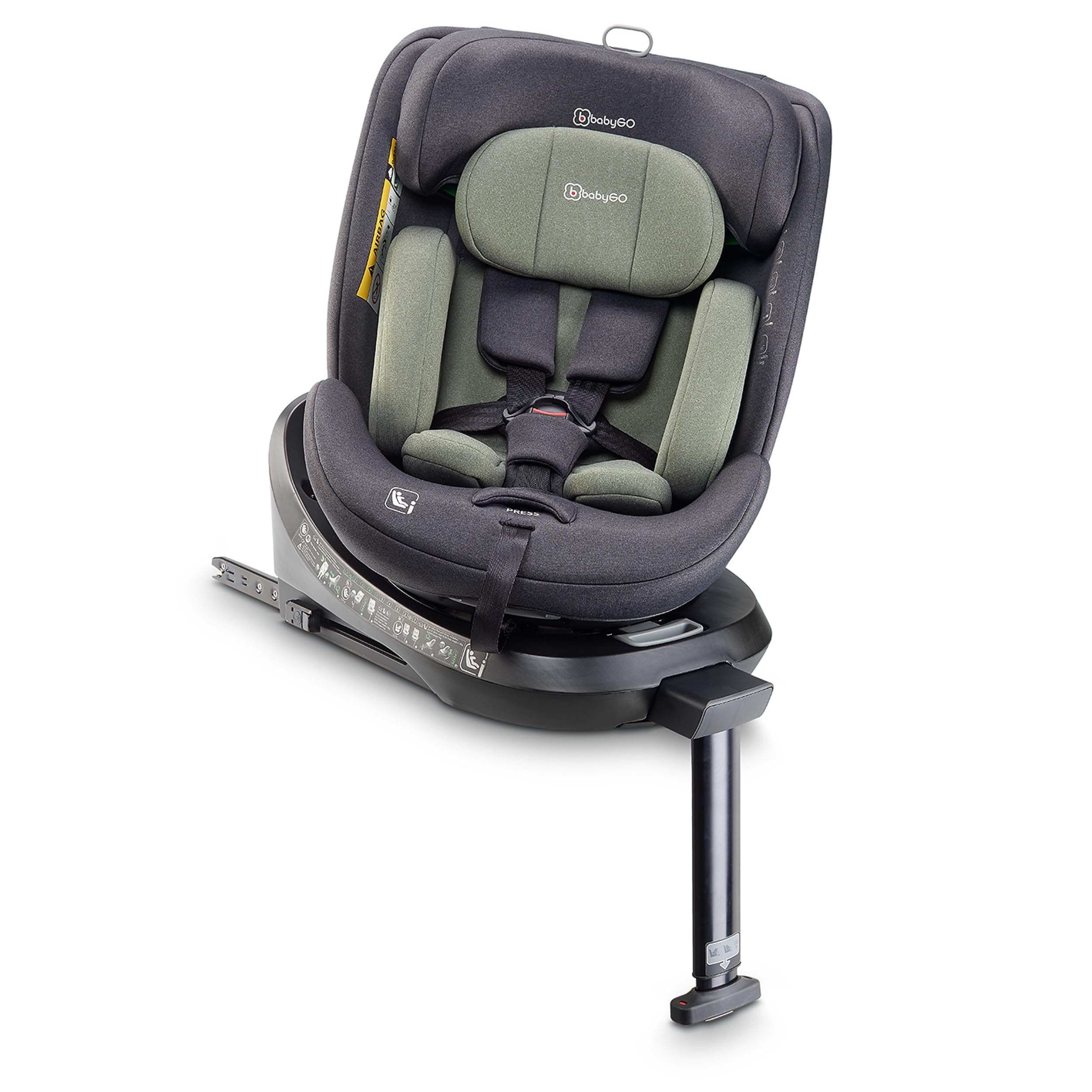 babyGO Move 360 Siège auto selon la nouvelle norme I-Size - Siège auto/siège de voiture pour enfants (40-150 cm) Vert