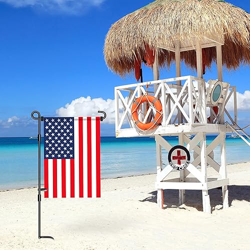 Miniatura 4 de Soportes de bandera de jardín soportes de bandera de patio poste de jardín para banderas de 125 pulgadas de ancho