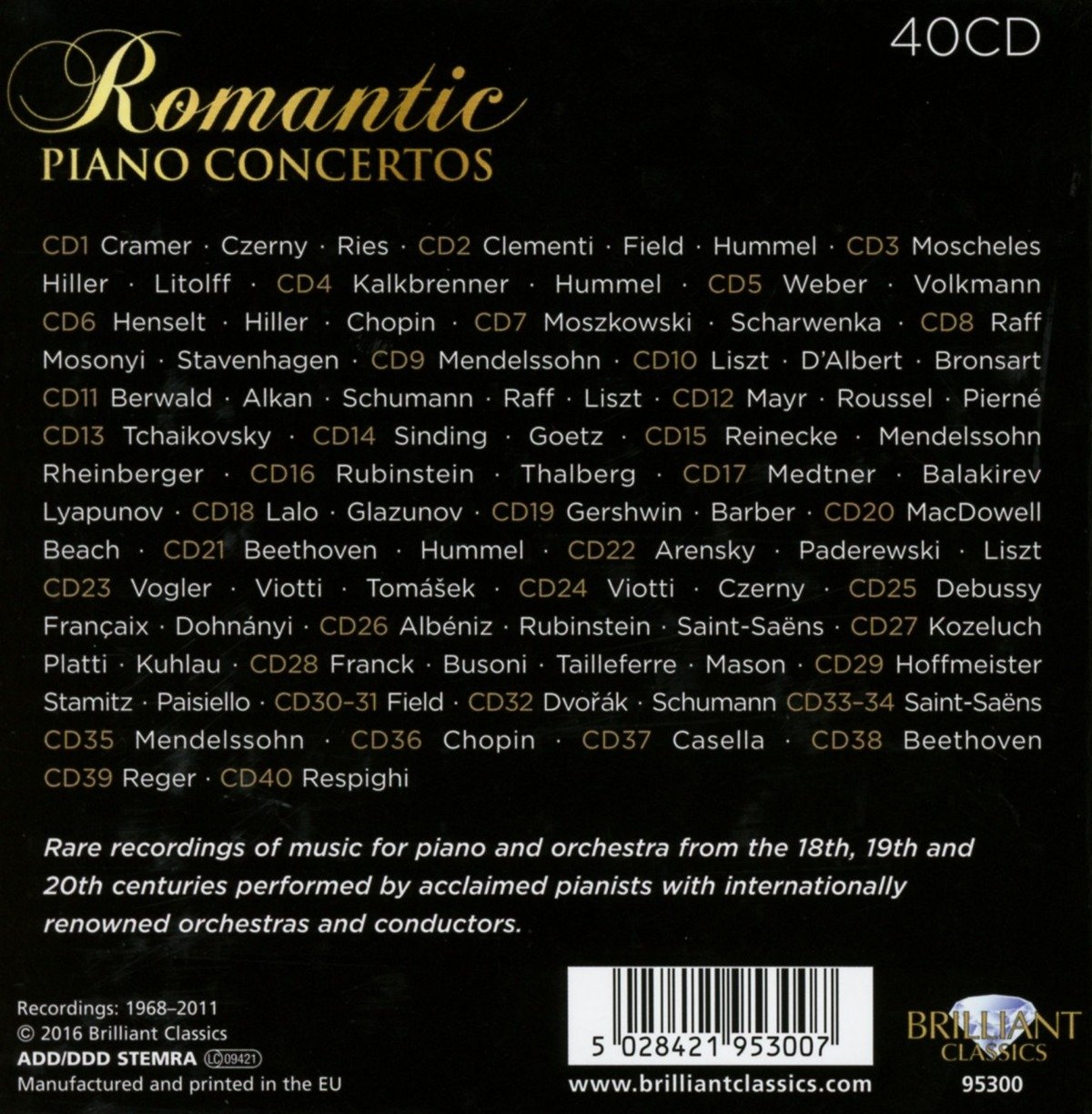 Romantic Piano Concertos
