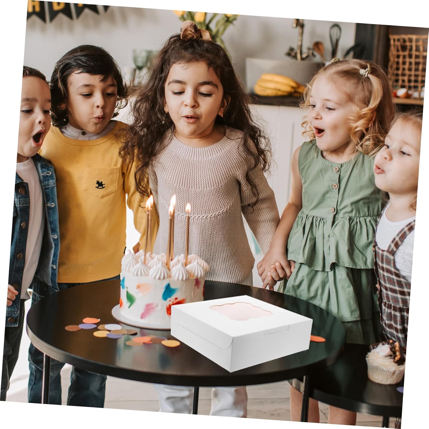 Gatuida 20pcs Boxes Cake Box Cake Container Multi-function Cake Case Bakery Boxes Bread Storage Boxes for Treats Cake Carrying Case Cake Storage Case Boxes for Baked Goods Cake Carrier, White