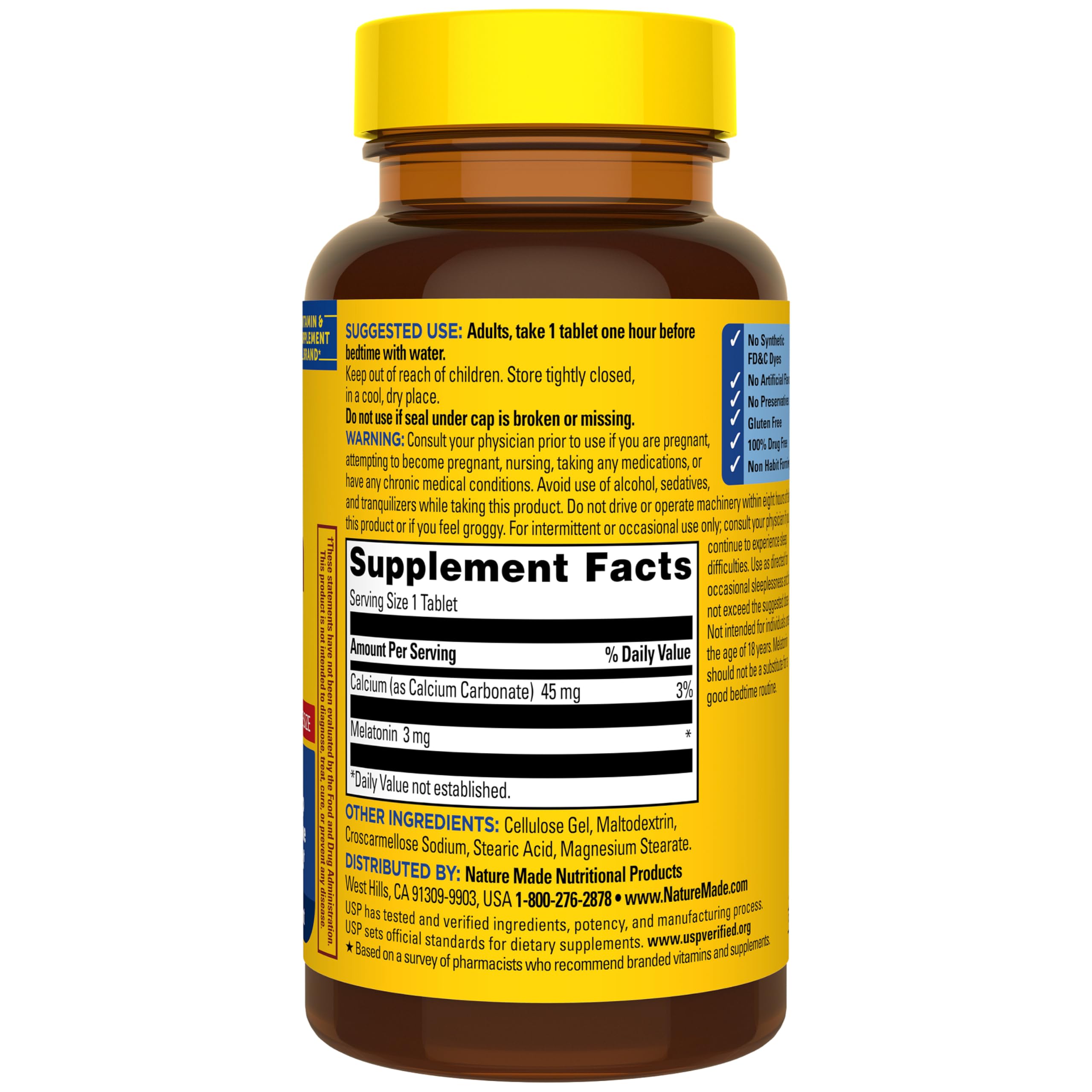 Nature Made Melatonin 3mg Sleep Aids for Adults, 240 Tablets — Amazon image 8