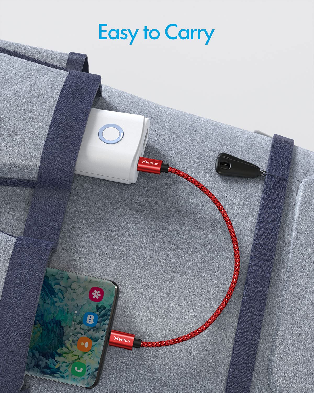 CLEEFUN Cavo USB C a USB C Corto (0.3m/30cm, 2Pack), Cavo USB Type C PD 60W Ricarica Rapida Tipo C Caricatore Cavetto per Samsung Galaxy S21 S20 Ultra, MacBookAir/Pro, iPadPro/Air 2020/2018, A70 A71