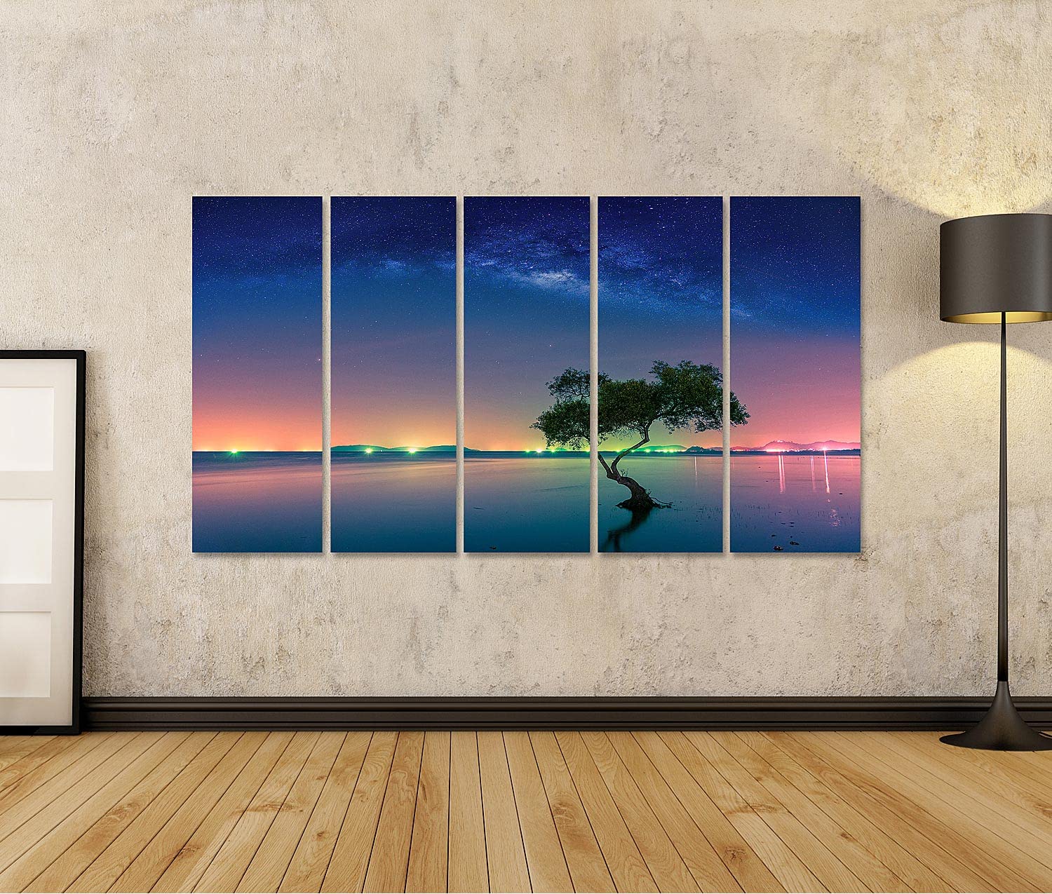 islandburner cuadro sobre lienzo paisaje Vía Láctea Galaxia Cielo Nocturno Estrellas Erotica Cuadros Murales Póster