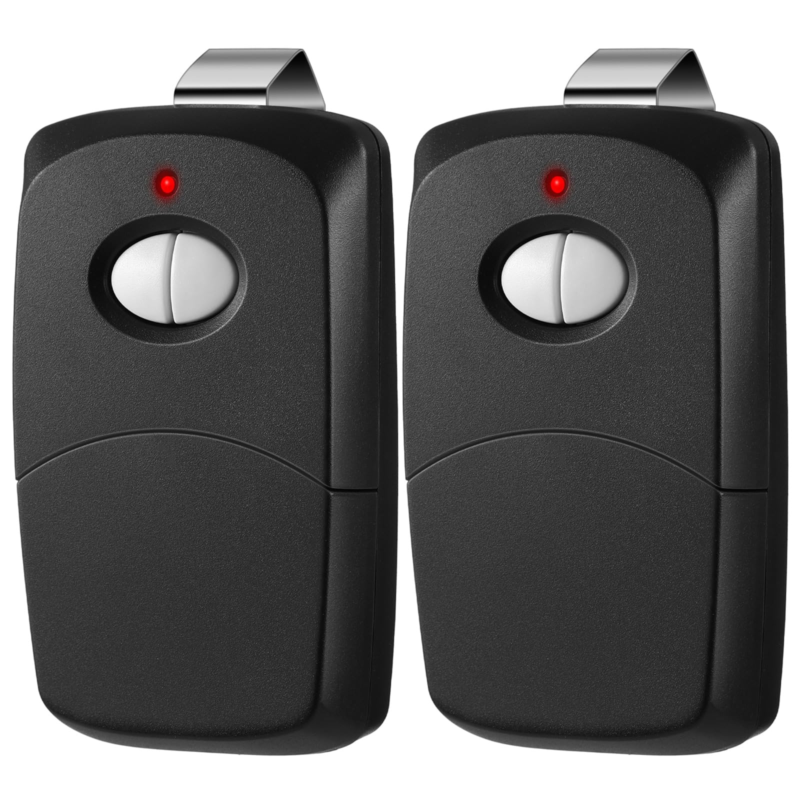 Kingdder 2 Pcs Two Button Gate Remote Control Compatible with Linear Multicode 10 Dip Switch Garage Door Remote Opener 3089 3060 3070 3083 300mhz, Control 2 Different Doors Simultaneously (Black)
