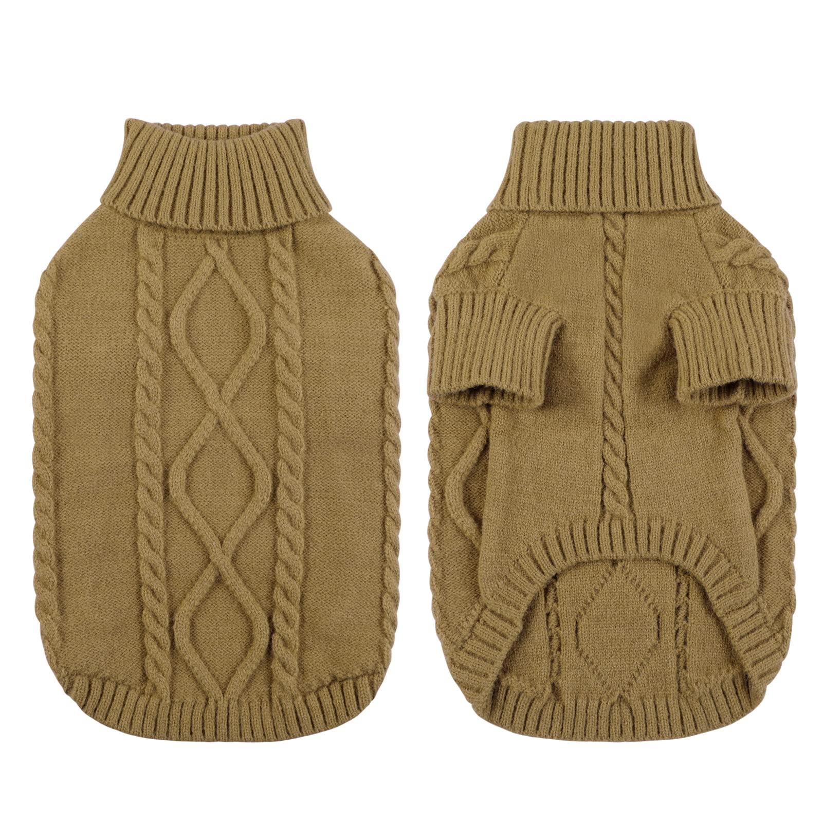 Queenmore Dog Jumper Turtleneck Knitted Sweater for Dachshund Cat Jumper Outfit For Chihuahua Sausage Dog Bulldog Yorkie,Whippet - Image 3
