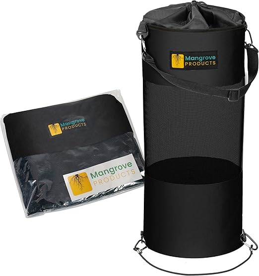 Portable Boat Trash Can, Reusable Trash Bag, Boating Equipment, Boat Storage, Boat Accessories Marine, Pontoon Boat Accessories, Fishing, Sandbar, RV, or Camping