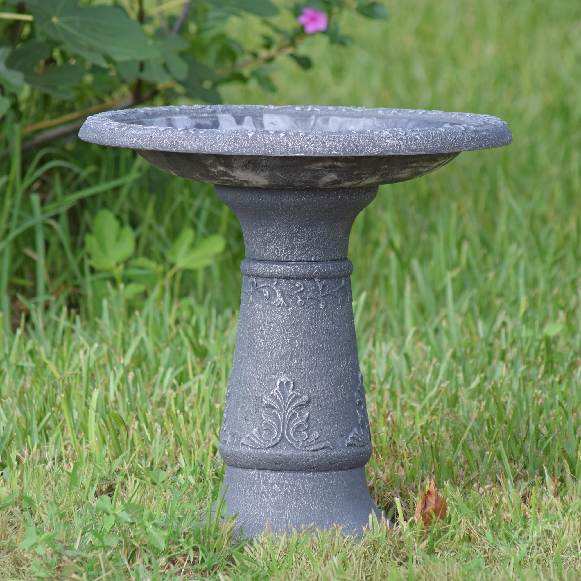 Arcadia Garden Products BB05 Vogeltränke, Steinfaser, 49,5 x 29,2 x 52,1 cm, grau