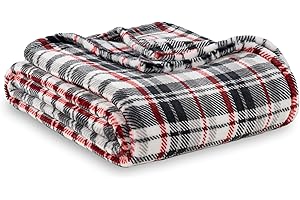 Cozy Plaid Retreat: Berkshire Red and Black Plaid Blanket