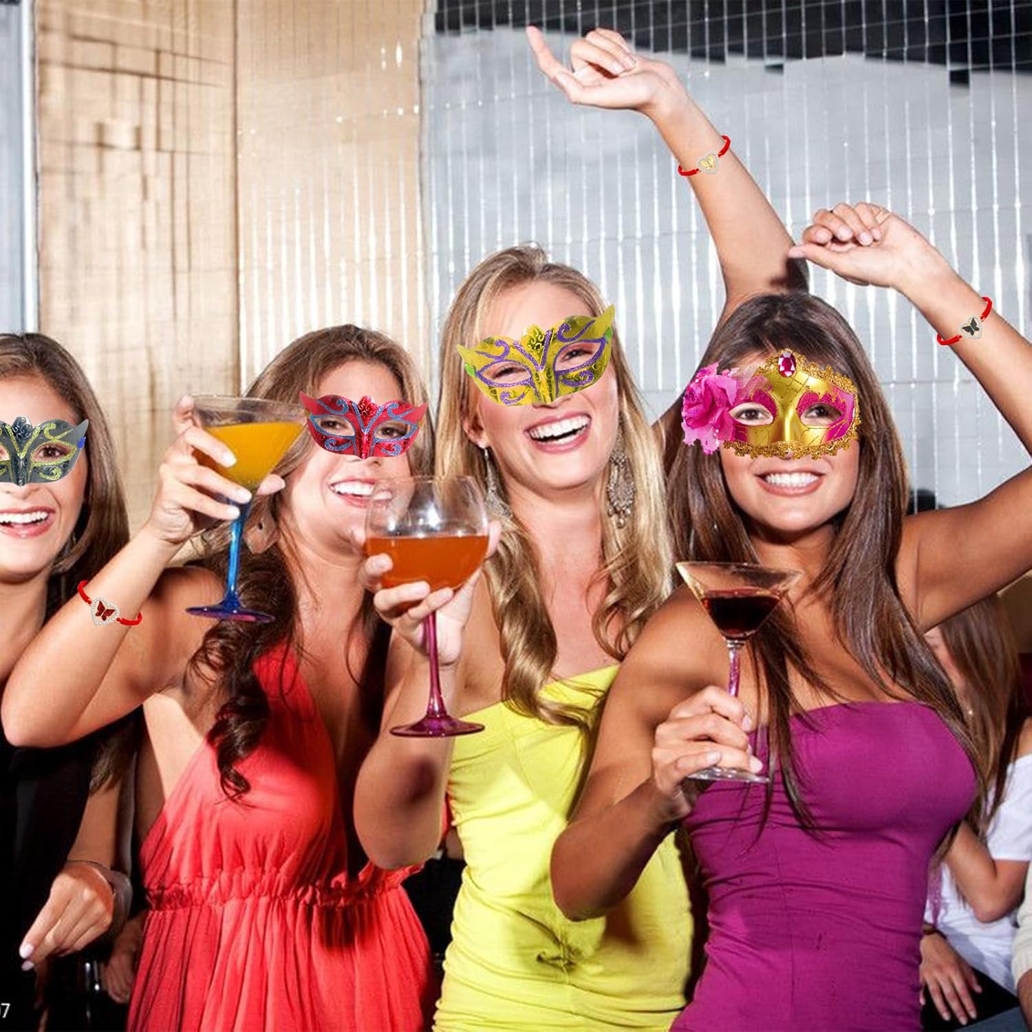 10Pieces Heart Crystal Rhinestone Butterfly Bracelets Adjustable String Cute Butterfly Charm Red Woven Rope Friendship Bracelet for Women Fairy Party Favor - Image 5