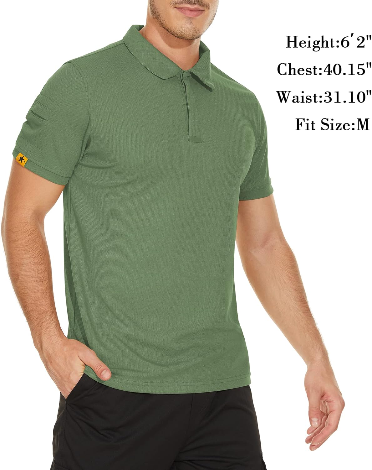 V VALANCH Mens Polo Shirts Short Sleeve Moisture Wicking Golf Polo Athletic Collared Shirt Tennis T-Shirt Tops - Image 3