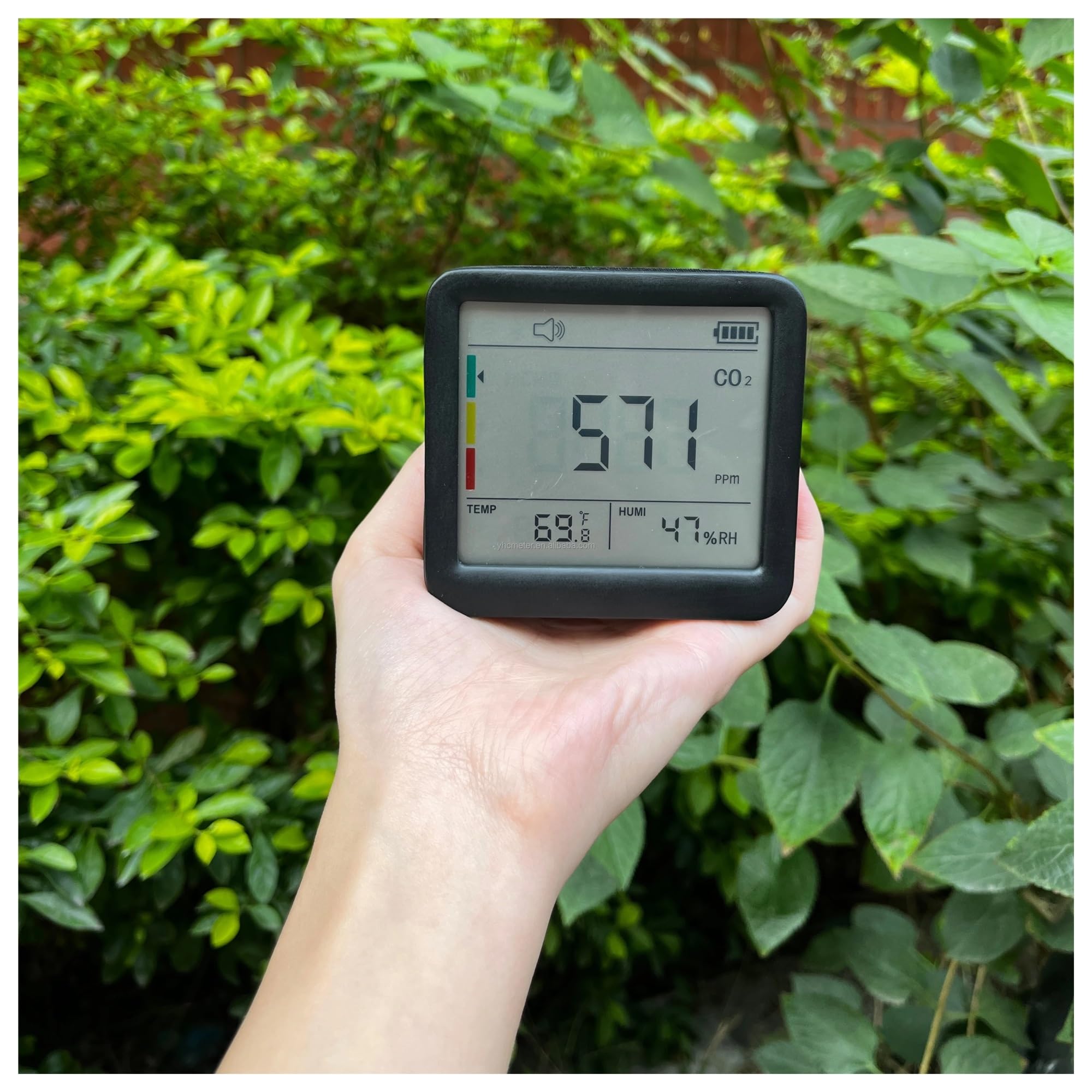 Monitor jakości powietrza, 5000ppm Wyświetlacz LCD Detektor miernika CO2 Detektor stężenia dwutlenku węgla do wykrywania gazów cieplarnianych w rolnictwie w pomieszczeniach,do domu, biura, samochodu