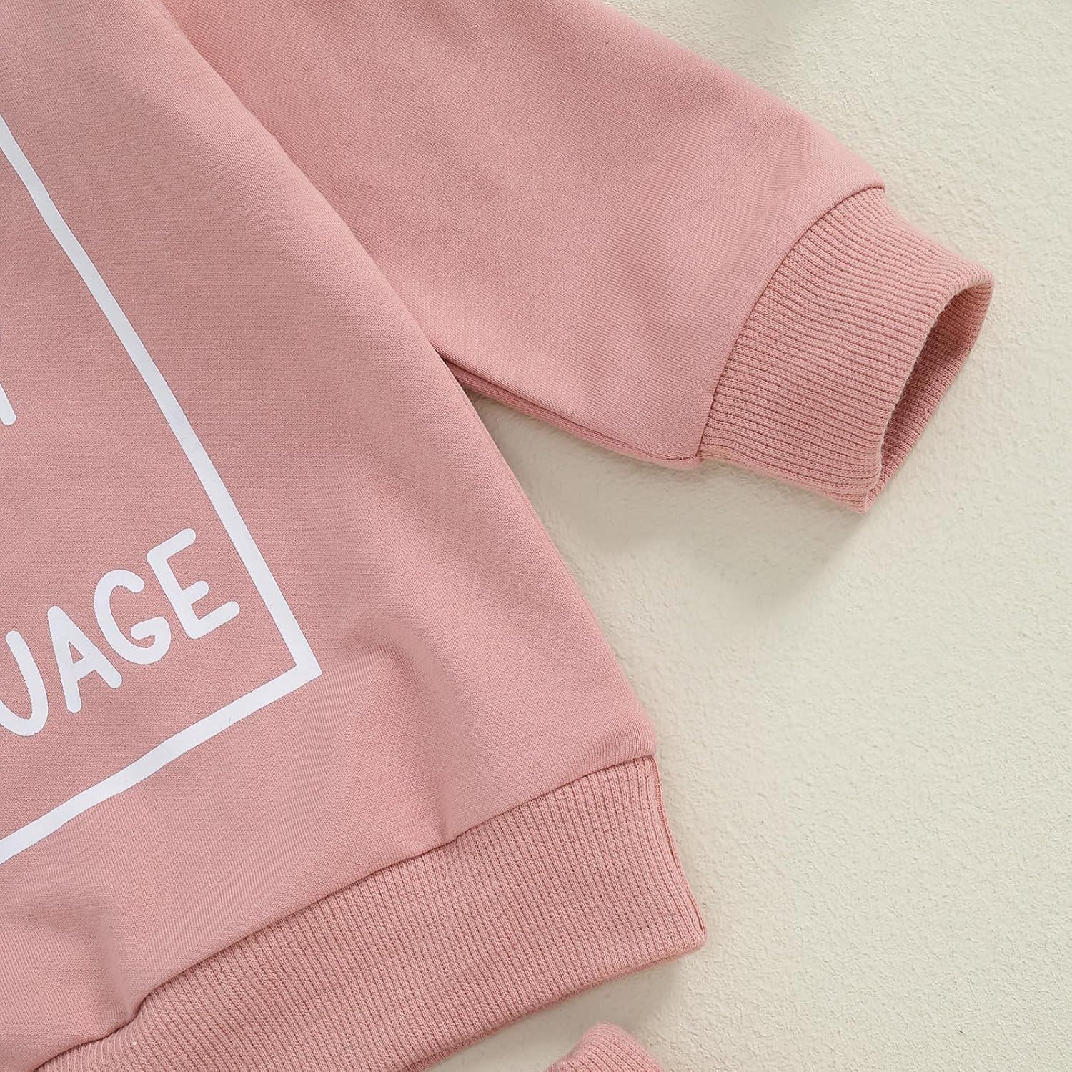 Toddler Baby Girl Clothes 1-6 Years Fall Winter Outfit Funny Letter Long Sleeve Solid Color Sweatshirt Tops Pants Set - Image 6