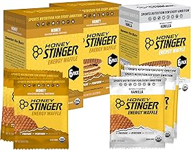 Honey Stinger Organic Energy Waffle Variety Pack, 12 Honey Waffles and 6 Vanilla, Nutritious Stroopwafel Snack for Exercise, Endurance and Performance