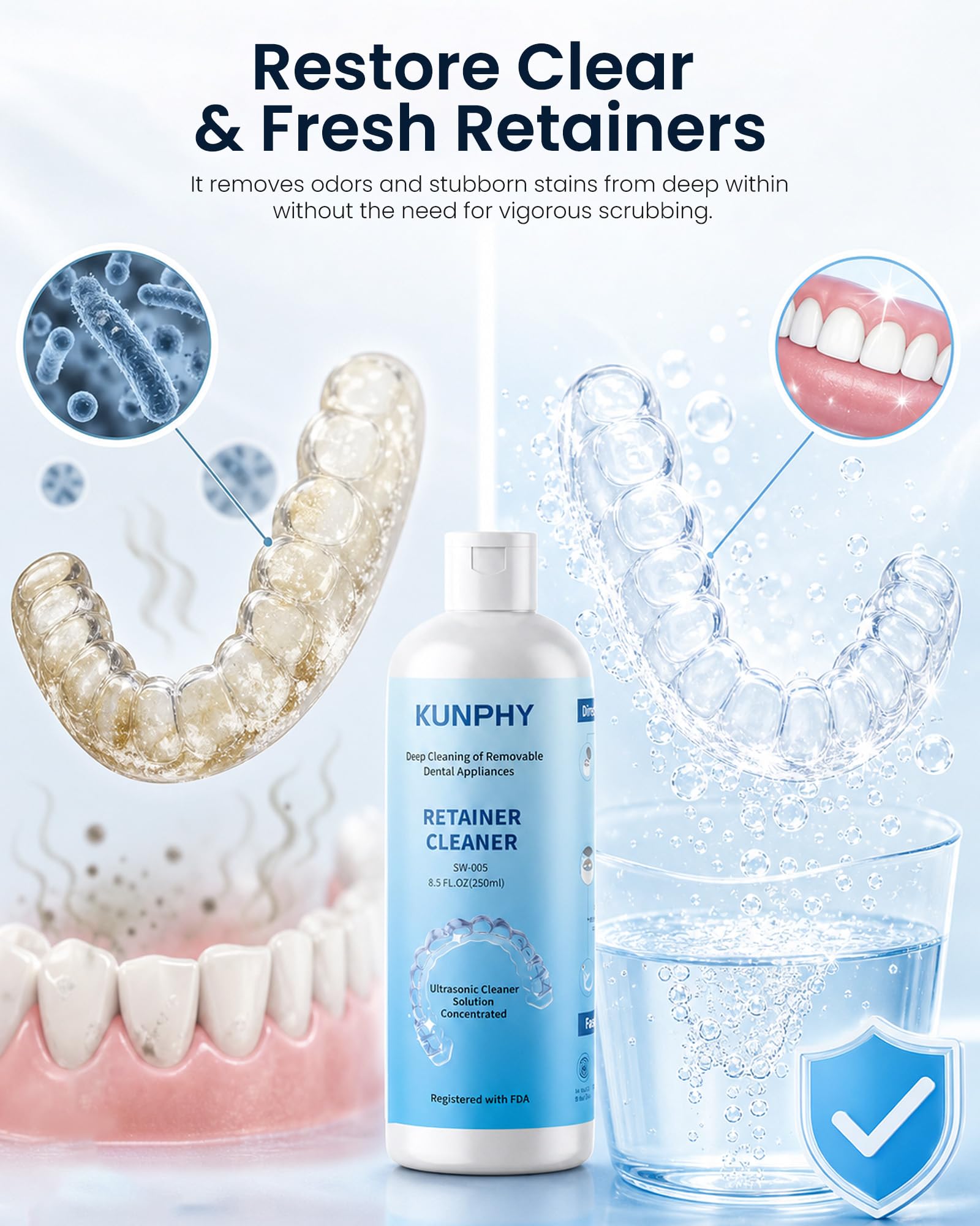 Ultrasonic Retainer Cleaner - Denture & Aligners -2
