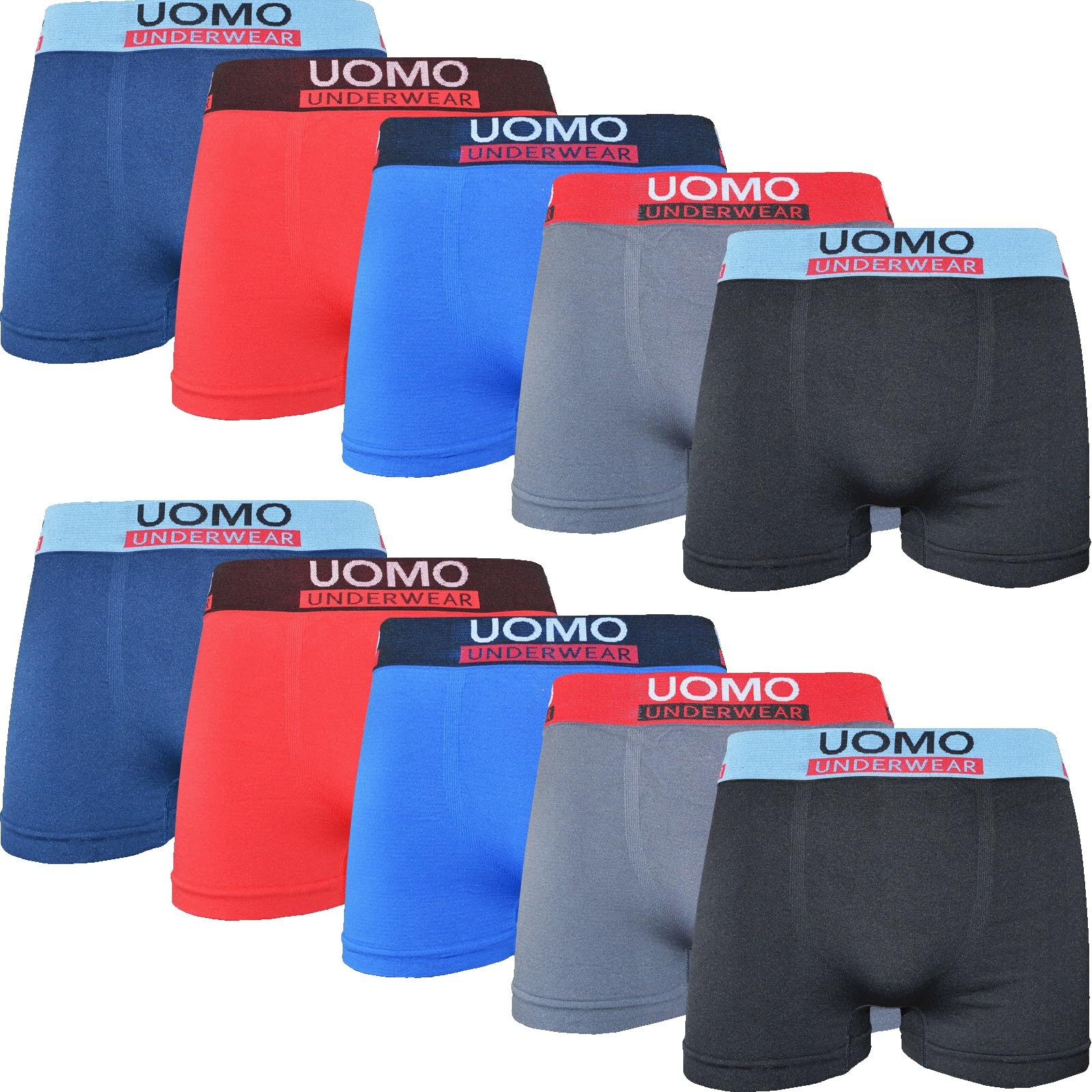 BestSale247 Uomo Lot de 10 boxers en microfibre sans couture pour homme Sous-vêtements de sport Boxer rétro, Lot de 10, XL-XXL