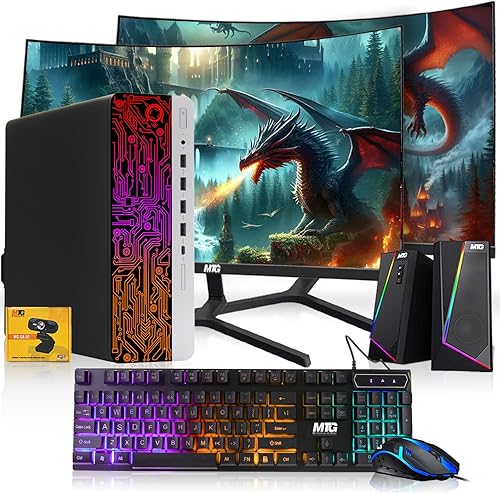 PC de escritorio HP G3 para juegos, Intel Core i5 de 4 generación, gráficos AMD RX 550, 16 GB de RAM, SSD de 1 TB  SSD de 128 GB, MTG nuevo monitor