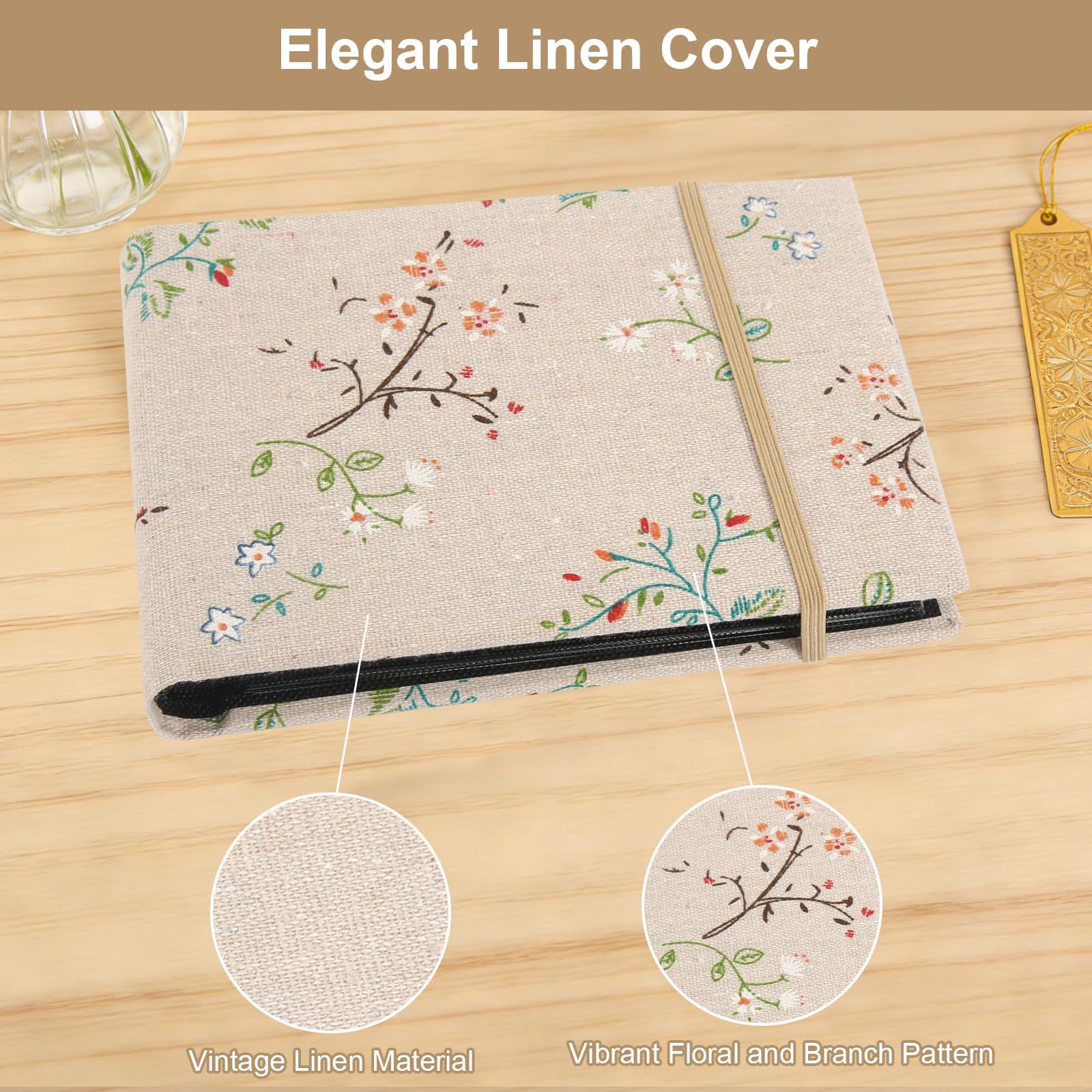 Small Photo Albums 6x4, 2 Pack Slip in Photo Albums Mini Flip Photo Book with Linen Cover - Image 3