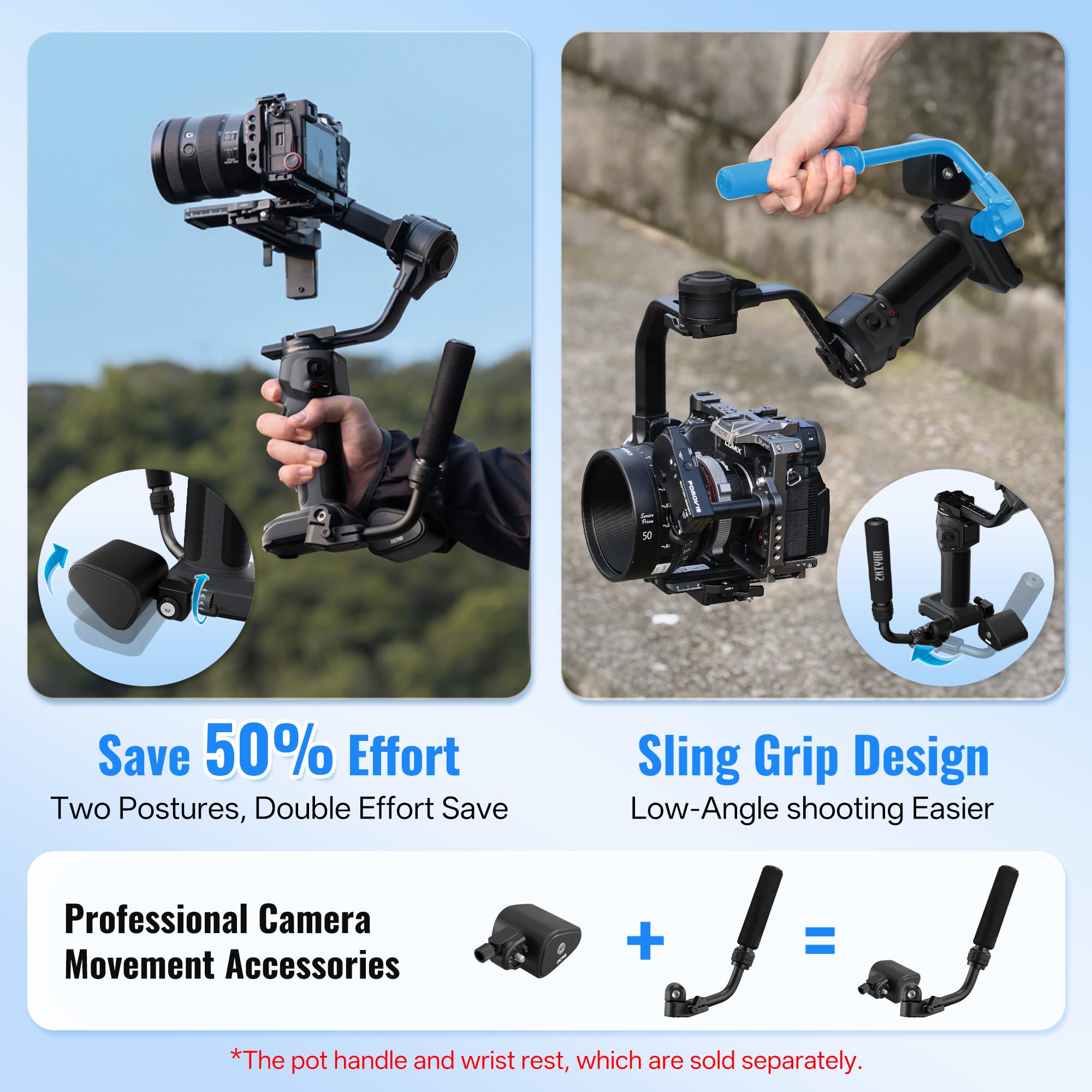 ZHIYUN CINEPEER CRANE 4E Stabilizzatore Fotocamera, 3 assi Gimbal Stabilizzatore per DSLR e Mirrorless, Gimbal Fotocamera Leggero per Nikon/Canon/Sony/Panasonic/Fujifilm, Grigio Scuro