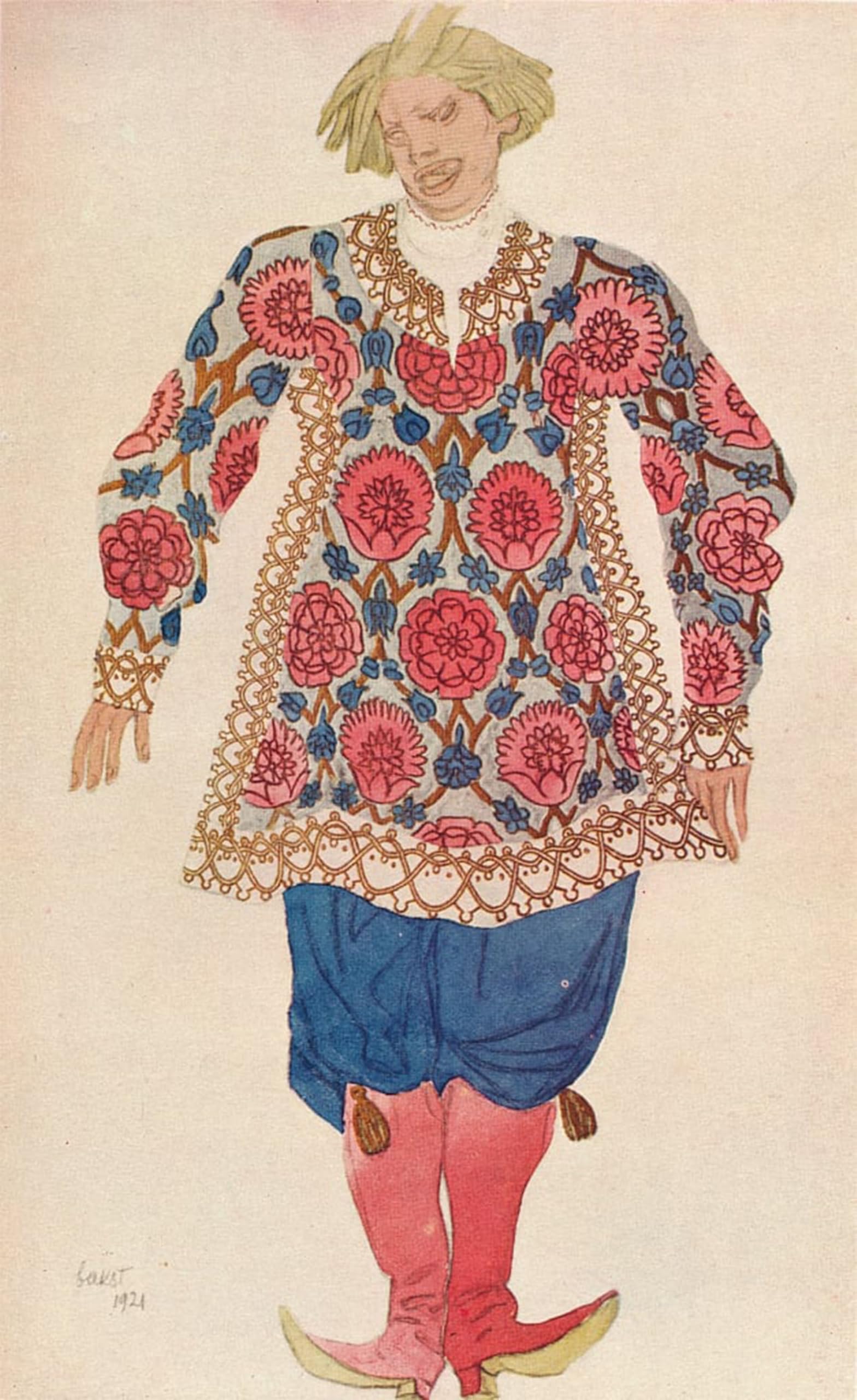 Tableaux Graffiti Art Mural Buffon Russe Léon Bakst Moderne 60x90cm - 5