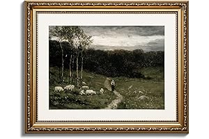 ARPEOTCY Vintage Gold Framed Wall Art: Illuminate Your Space with Nature's Charm