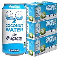 Vista 17 de C2O - Agua de coco con jengibre, lima y cúrcuma (paquete de 12) - Hecho con agua de coco fresca - A base de plantas - Sin OMG - Agua enlatada