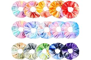 ZOCONE Scrunchies Tie Dye: 15 Velvet Gradients of Rainbow Scrunchies