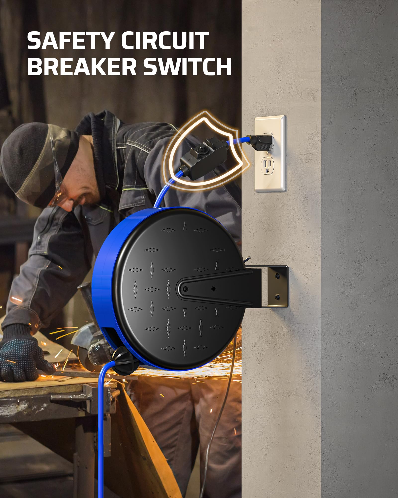 Amazon.com: DEWENWILS 30 英尺(約30 公尺)延長線捲軸,16/3 規SJTW