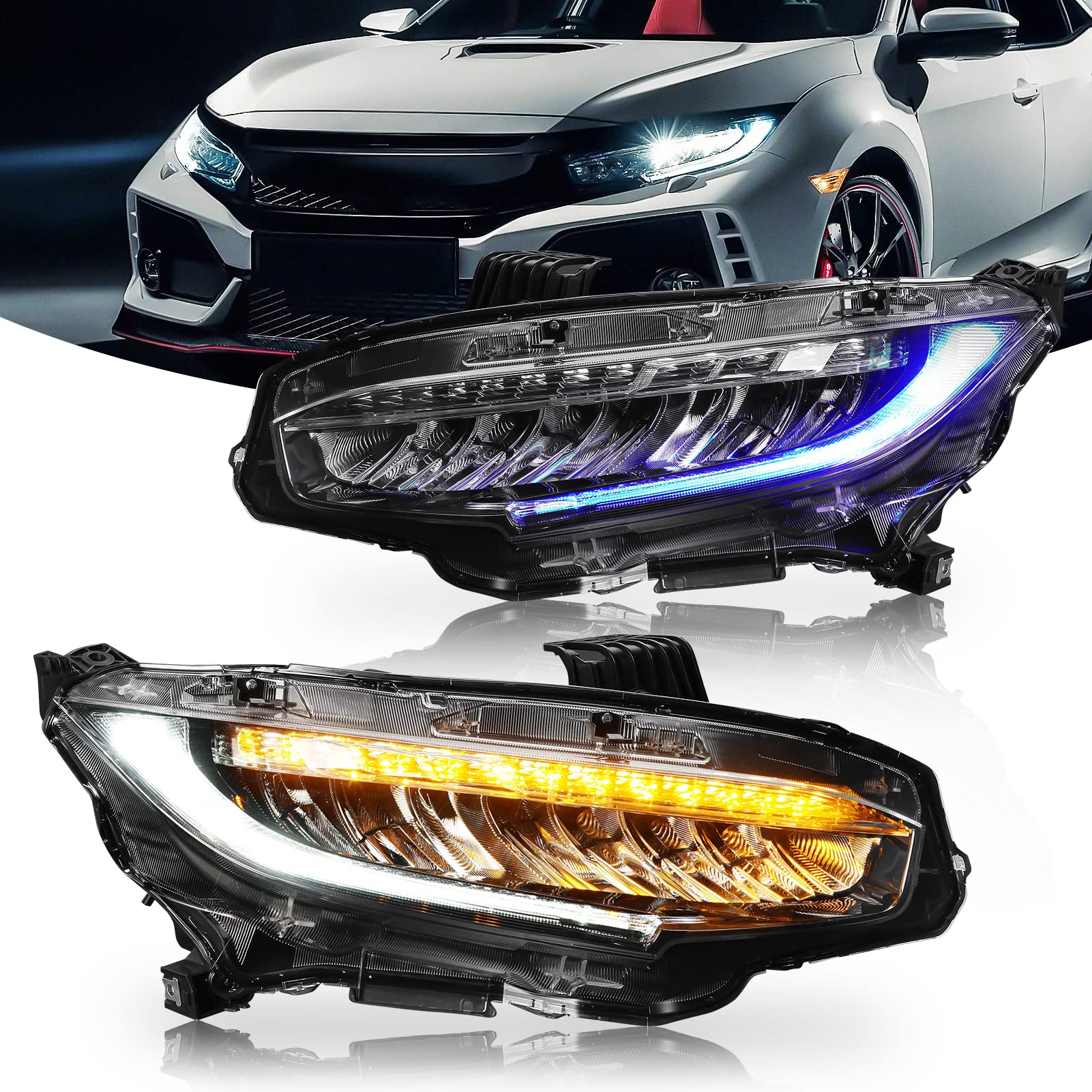 Buy LED Headlight Assembly for 20162021 10th Gen Honda Civic Sedan